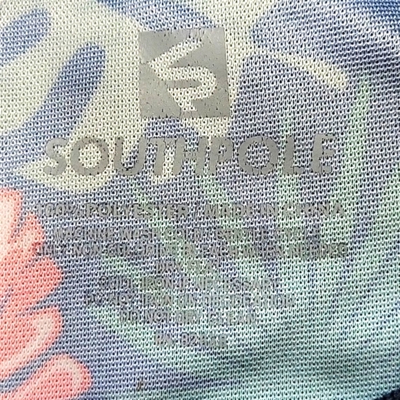 SOUTH POLE HAWAIIAN PATTERN BANDED COLLAR T-SHIRT - Picture 4 of 6